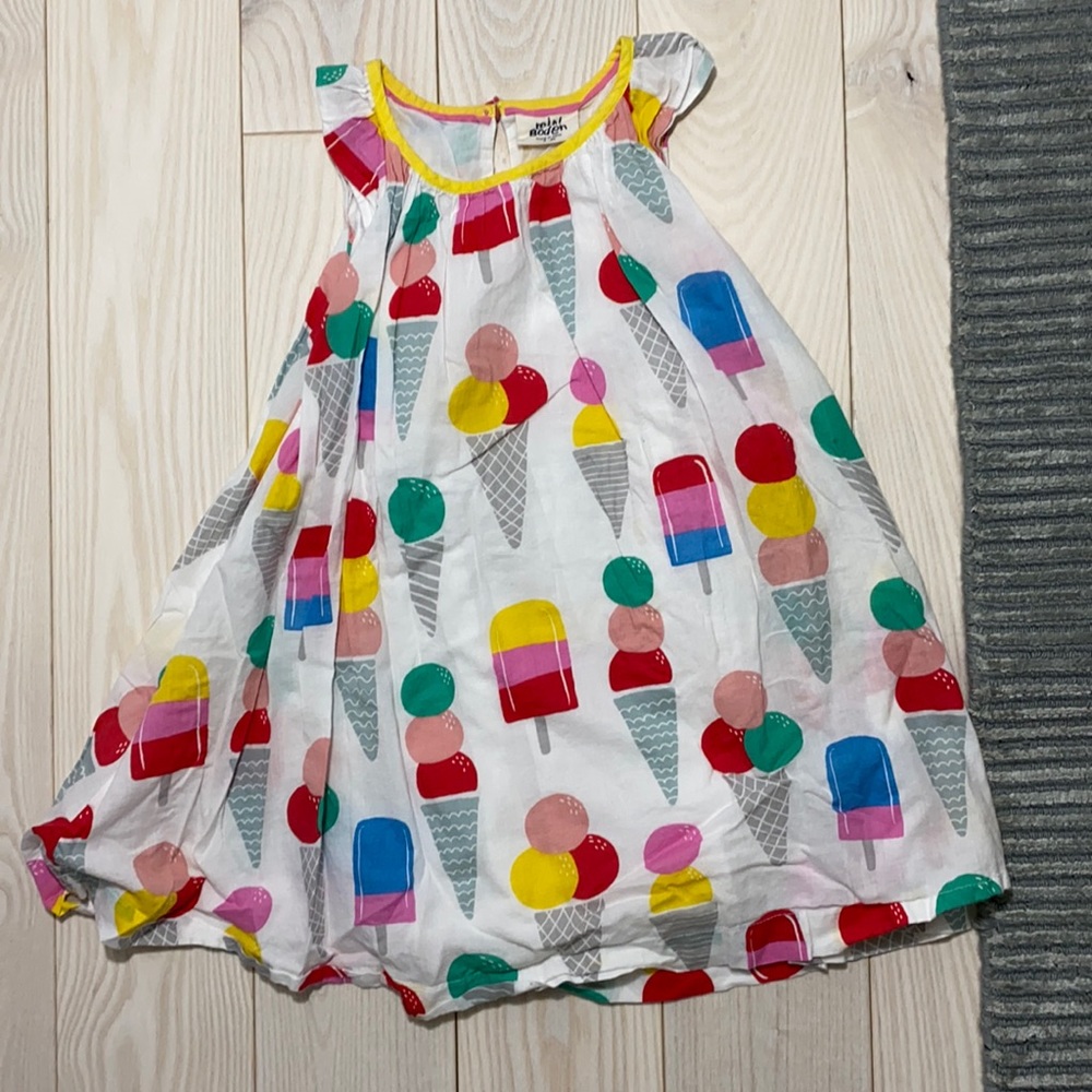Mini Boden Ice Cream Print Dress - Multicolor
